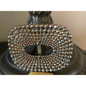 Vintage Made in France faceted Steel Buckle, Stamped